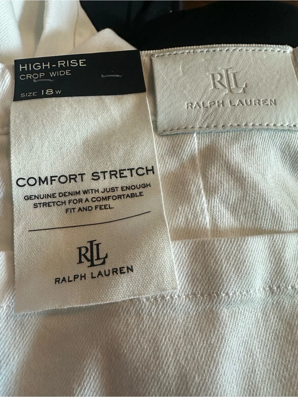 NWT $145 Ralph Lauren High-Rise Wide-Leg Jeans in White 18 w Resortwear - Picture 7 of 8